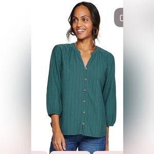 Sonoma Goods for Life XL/XXL 3/4 sleeve button front top